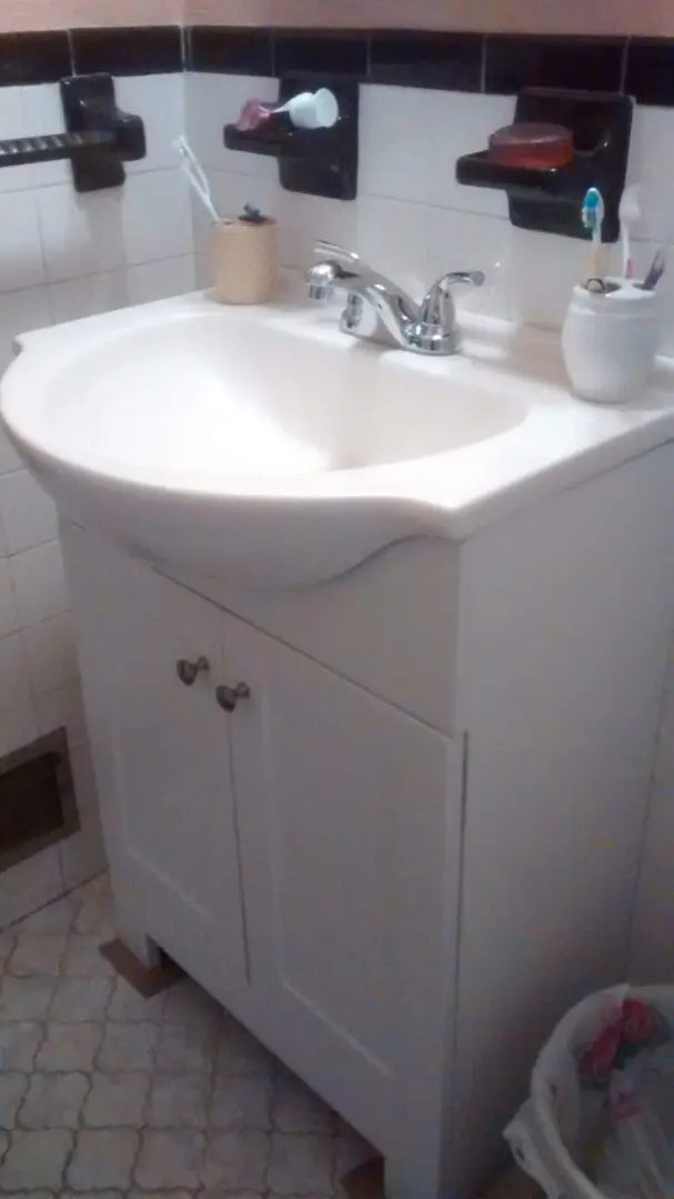 A bathroom sink