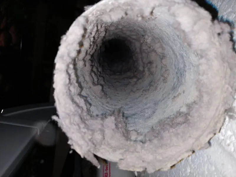 clogged dryer vent pipe